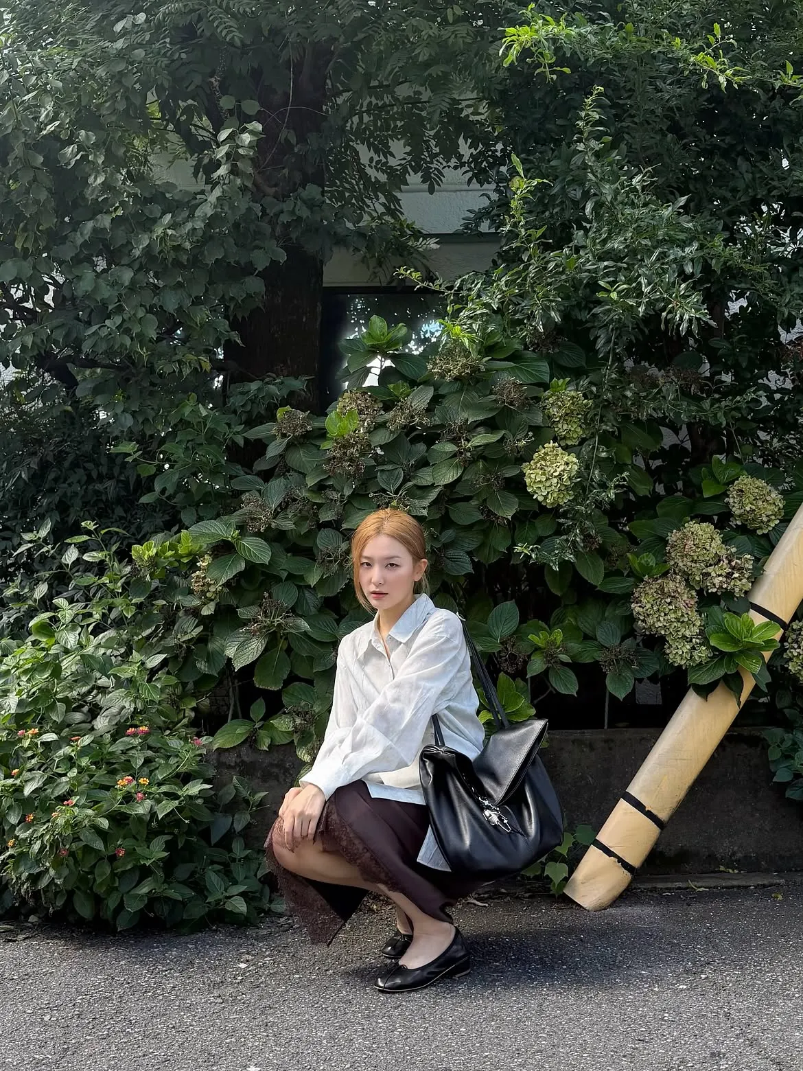 슬기 인스타 아슬 시스루 루즈핏 셔츠 상세 1