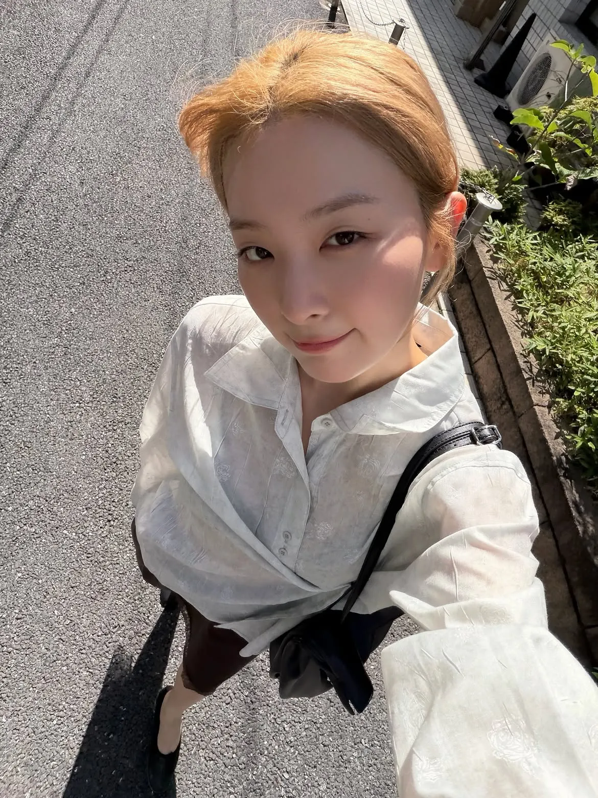 슬기 인스타 아슬 시스루 루즈핏 셔츠 상세 2