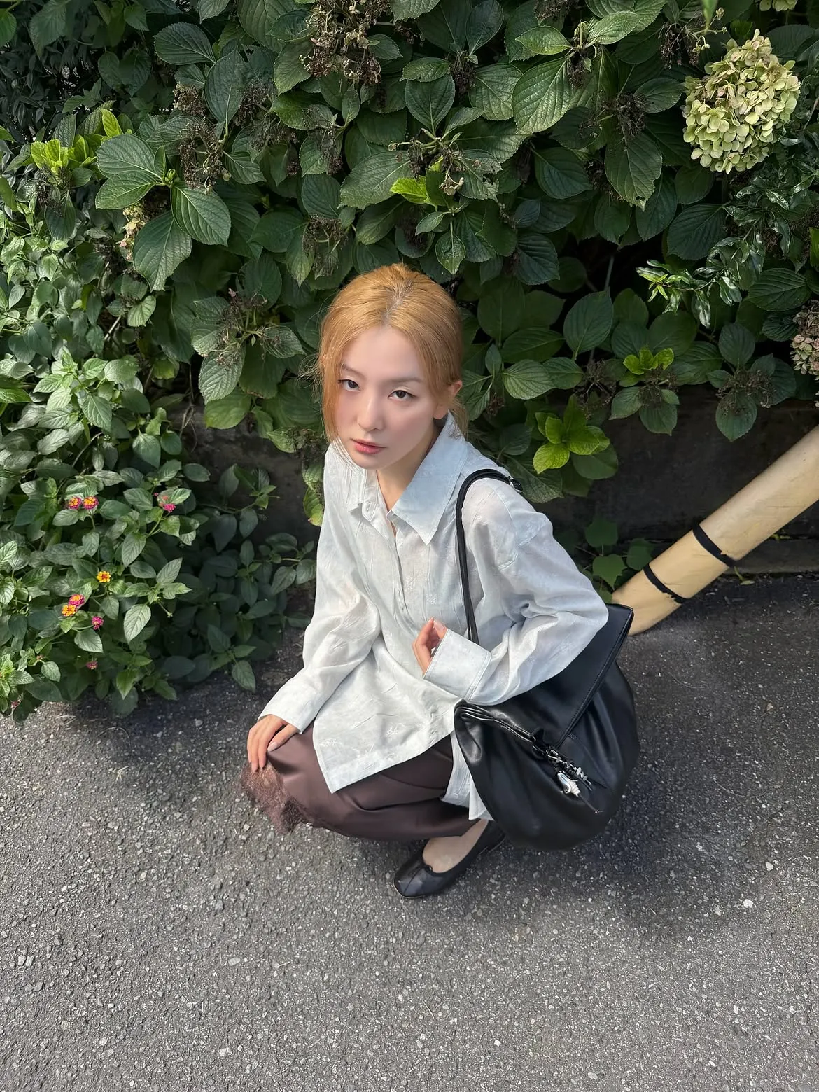 슬기 인스타 아슬 시스루 루즈핏 셔츠 상품 이미지